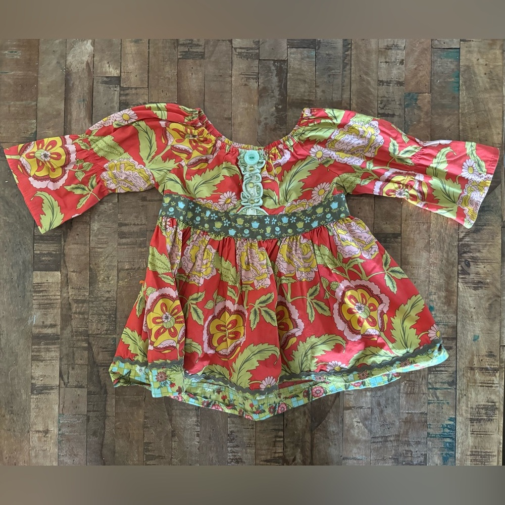 Matilda Jane Tomato Peasant top size 4